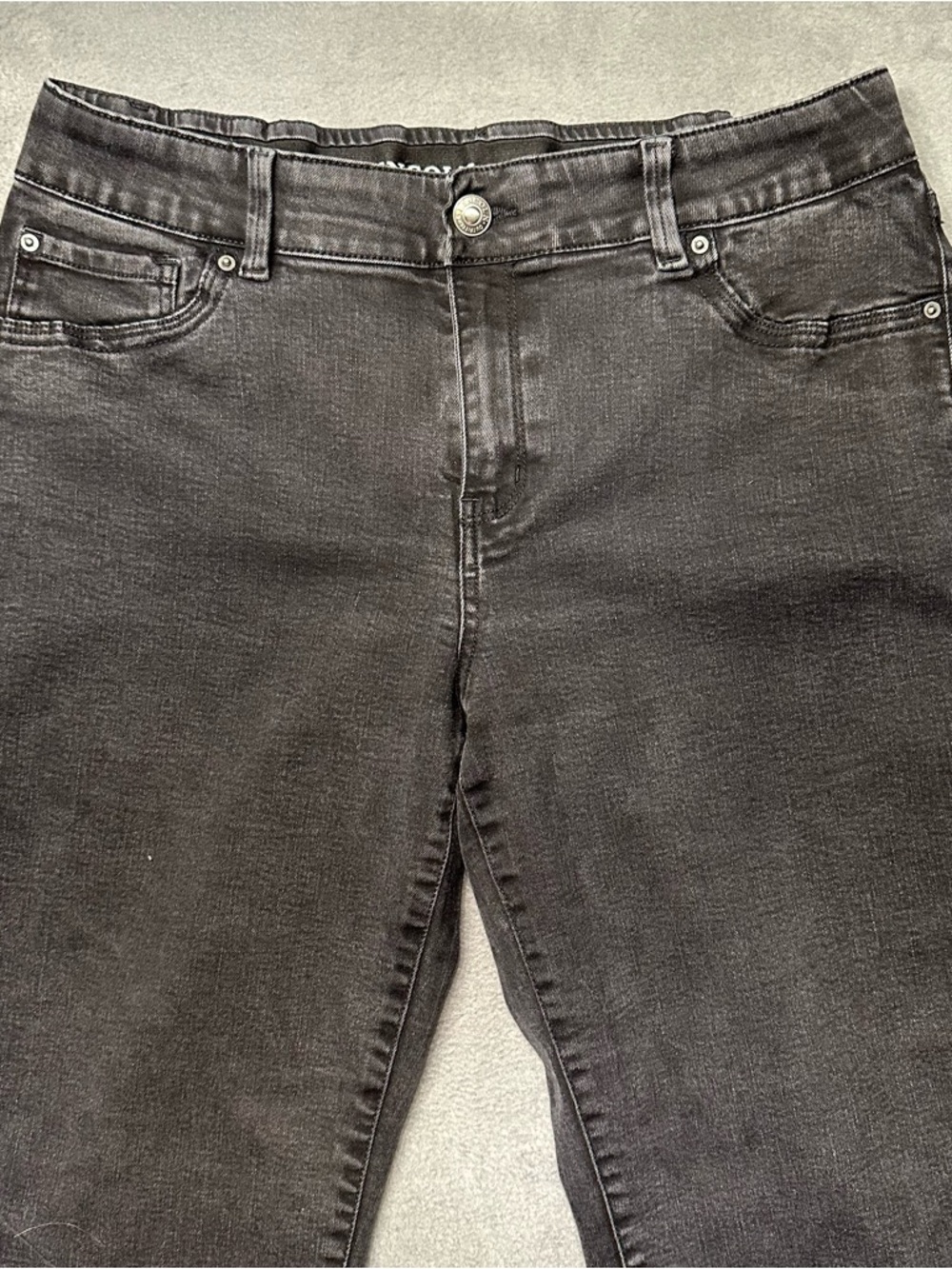 Lincoln Outfitters Womens 14 Straight Leg Jeans Gray Comfort Flex Stretch EUC - Picture 3 of 9